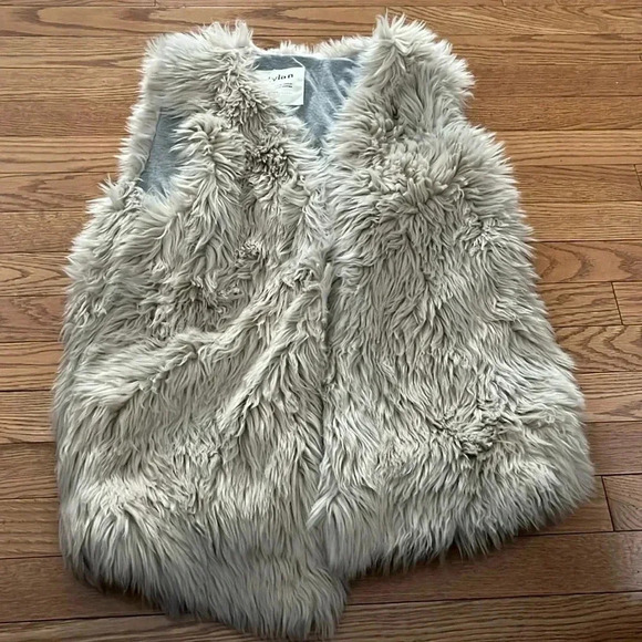 [M]Dylan Heather Natural Melange Fur  Vest - Picture 4 of 8
